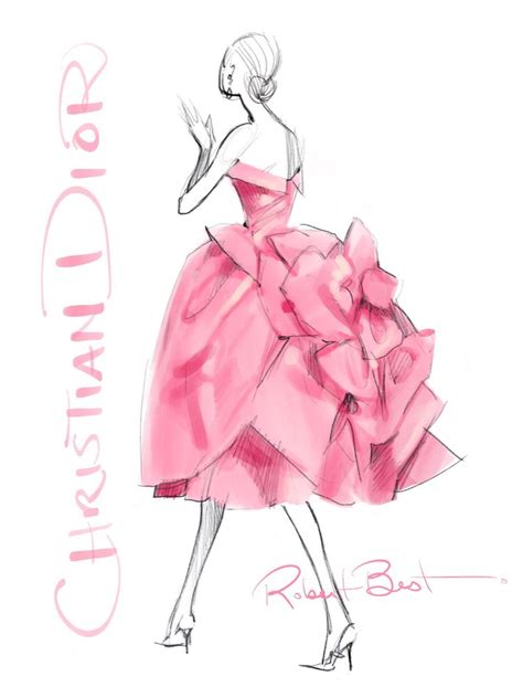 dior dress sketches|christian Dior fashion sketches.